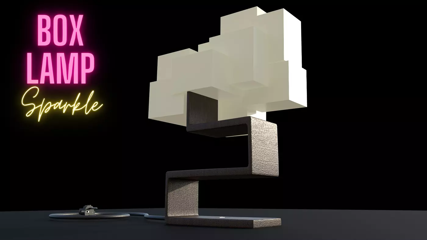 Table Lamp Low-poly 3D model_0