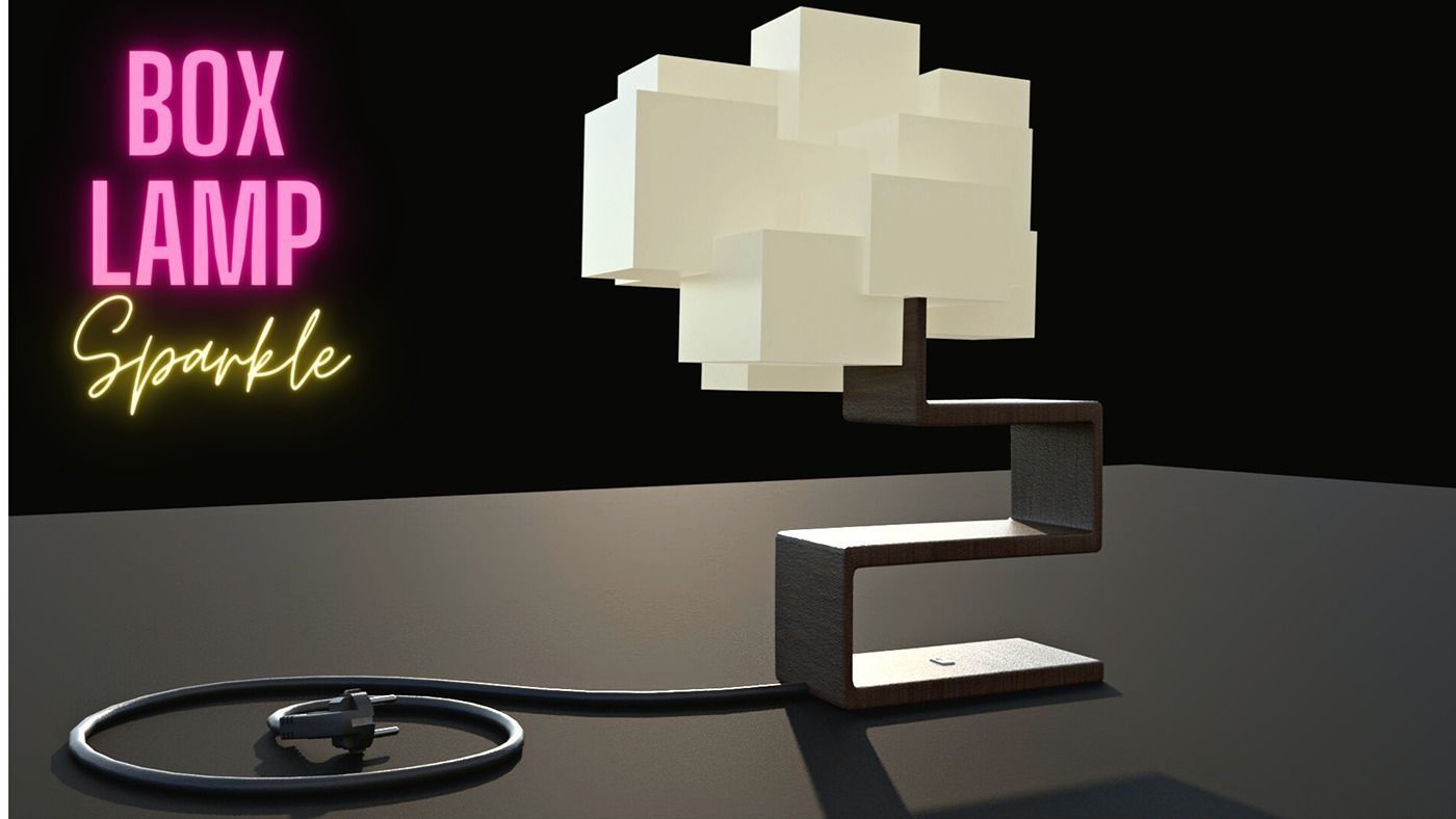 Table Lamp Low-poly 3D model_1