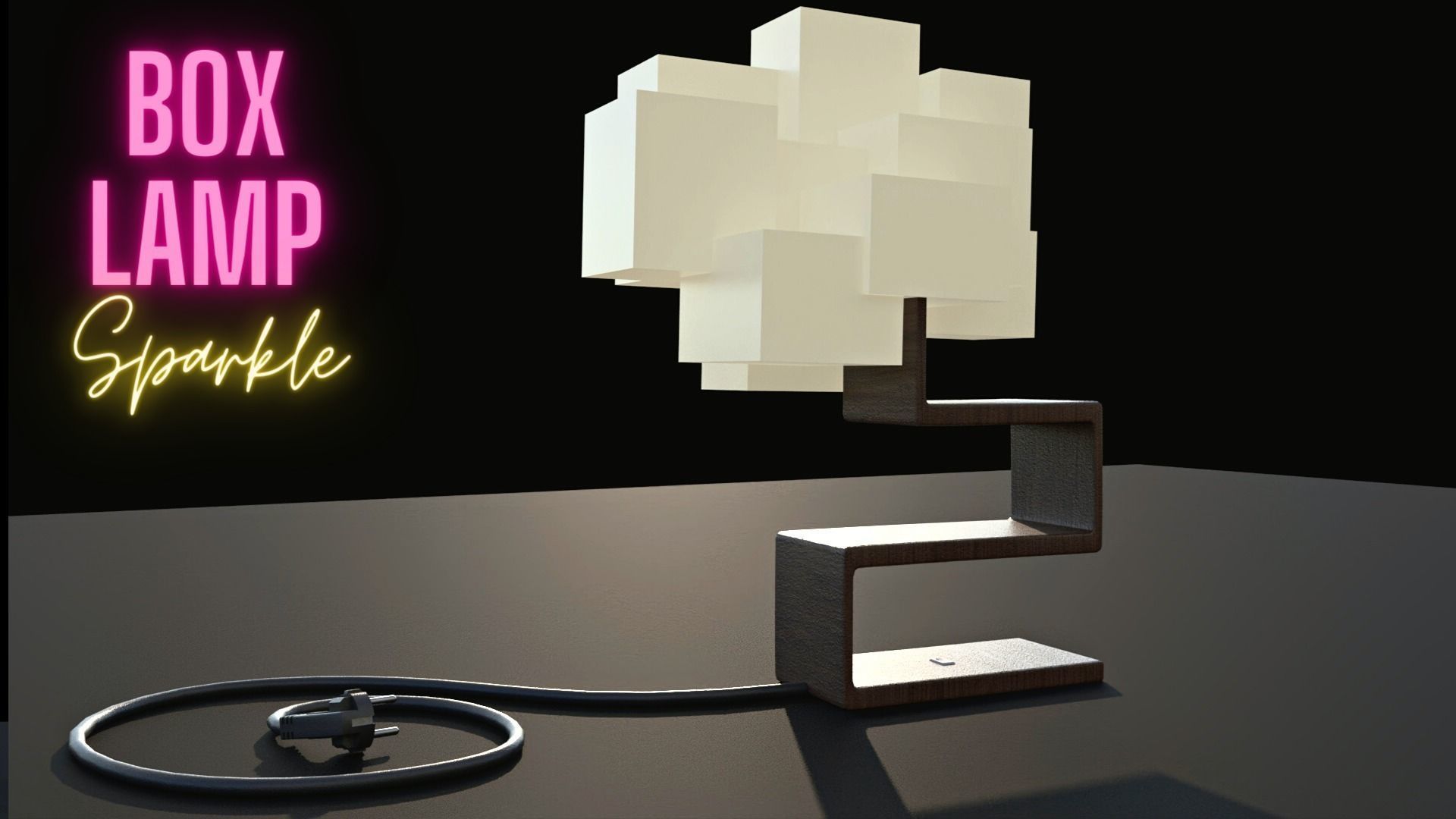 Table Lamp Low-poly 3D model_2