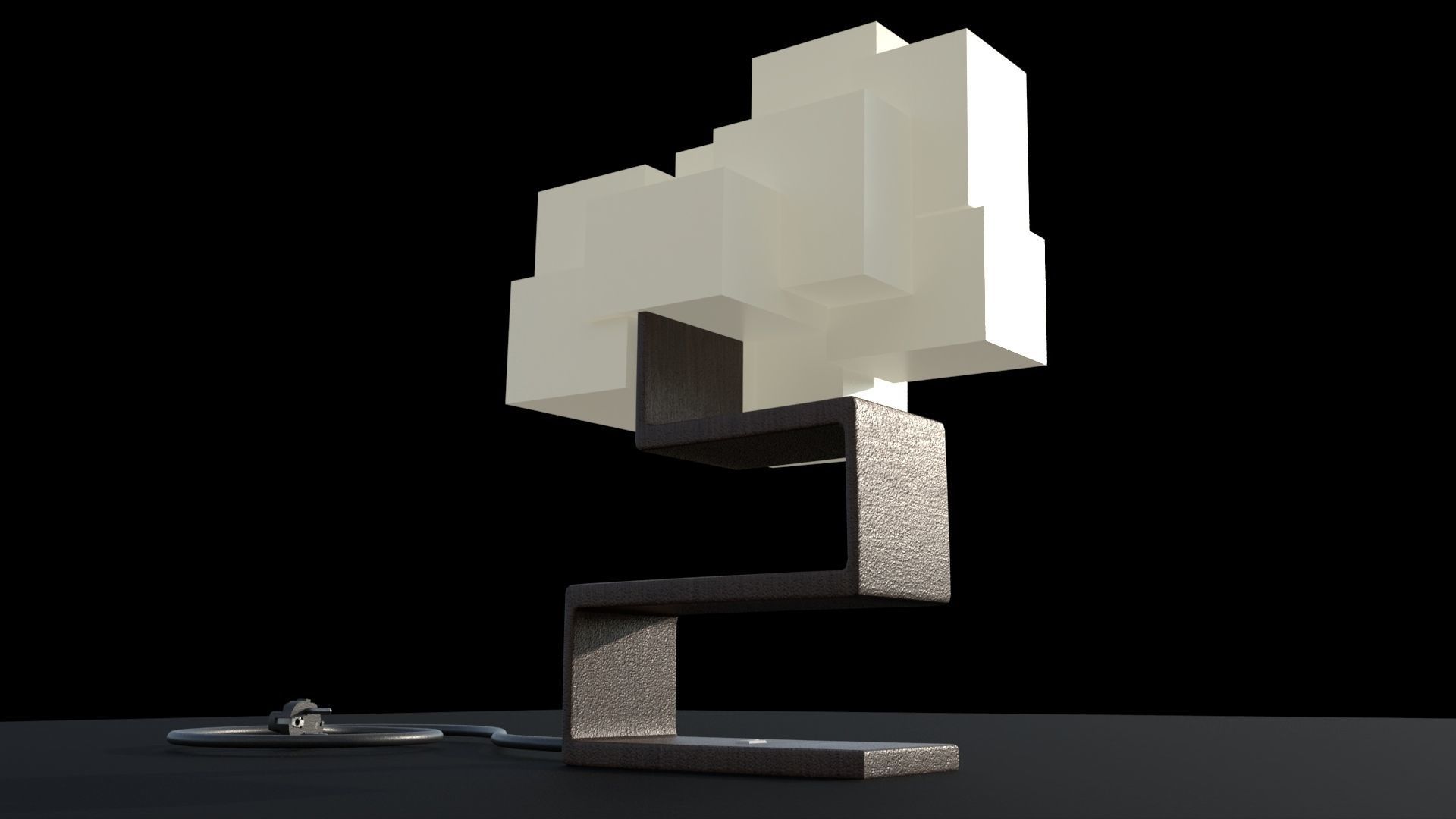 Table Lamp Low-poly 3D model_32