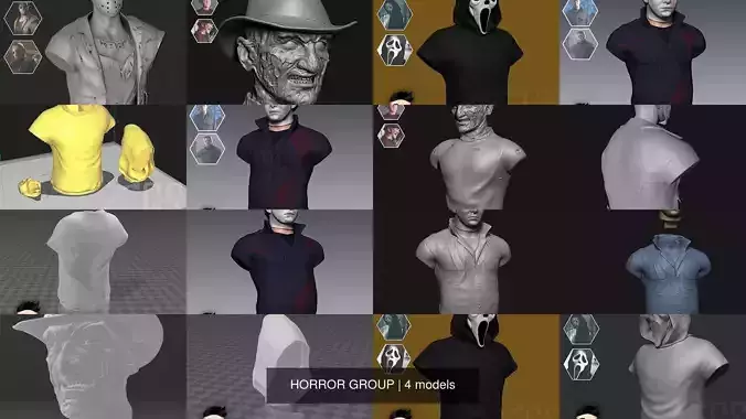 HORROR GROUP 3D Model Collection