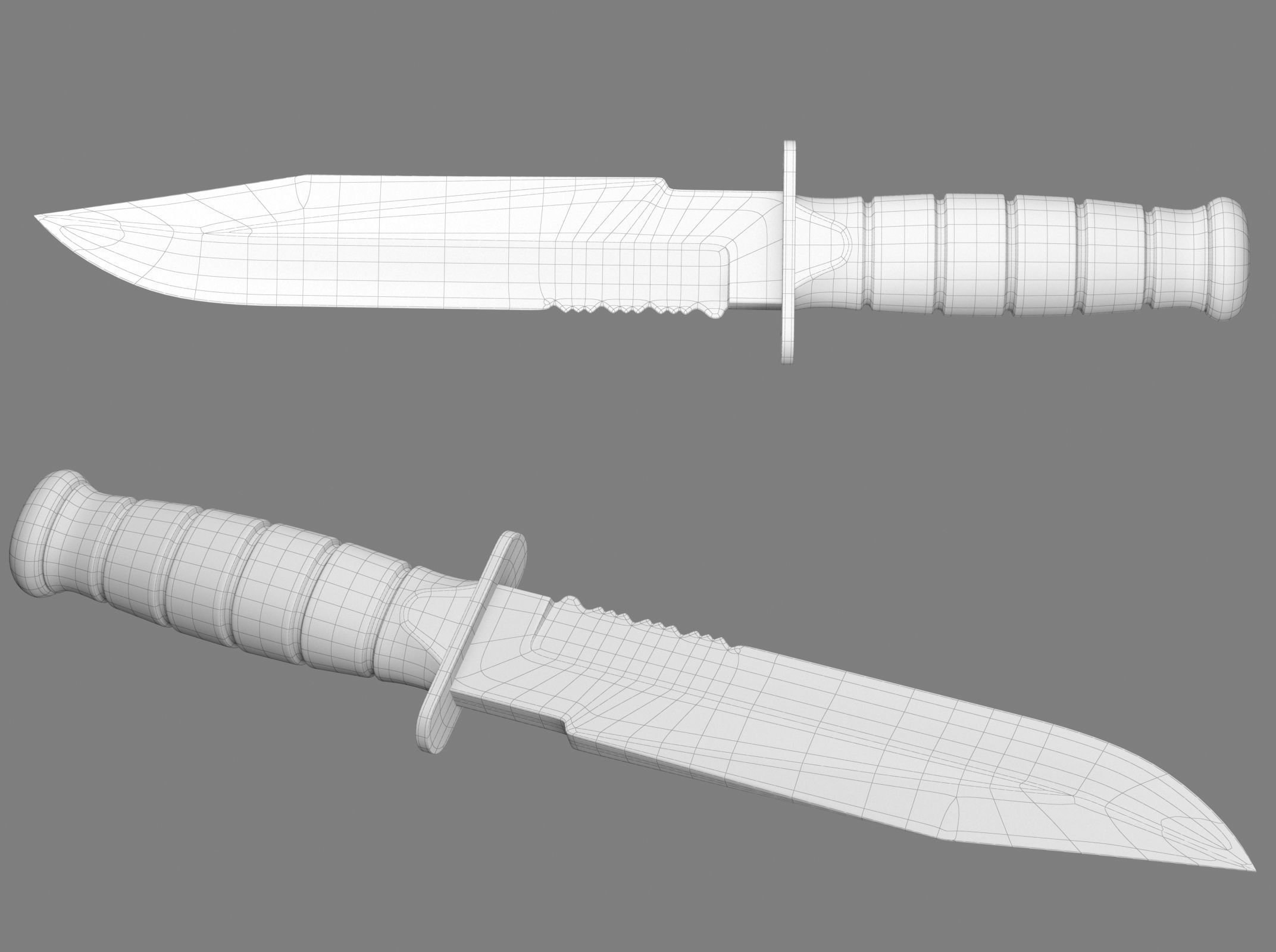 Tactical Knife 3D model_1