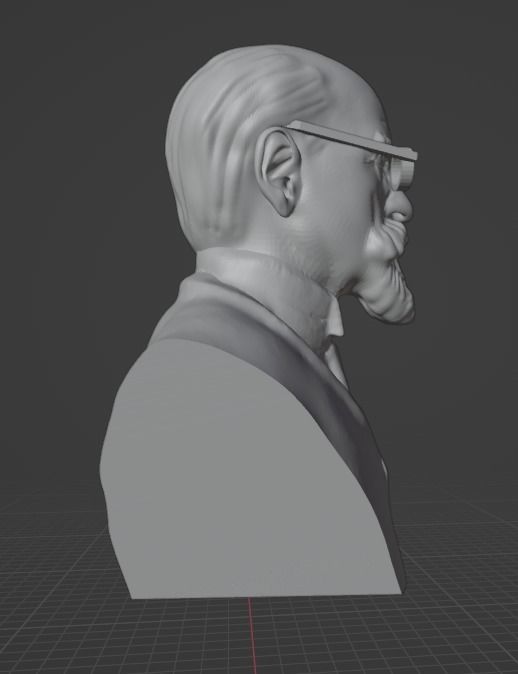 Edmund Husserl 3D print model_7