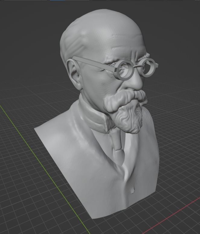 Edmund Husserl 3D print model_10