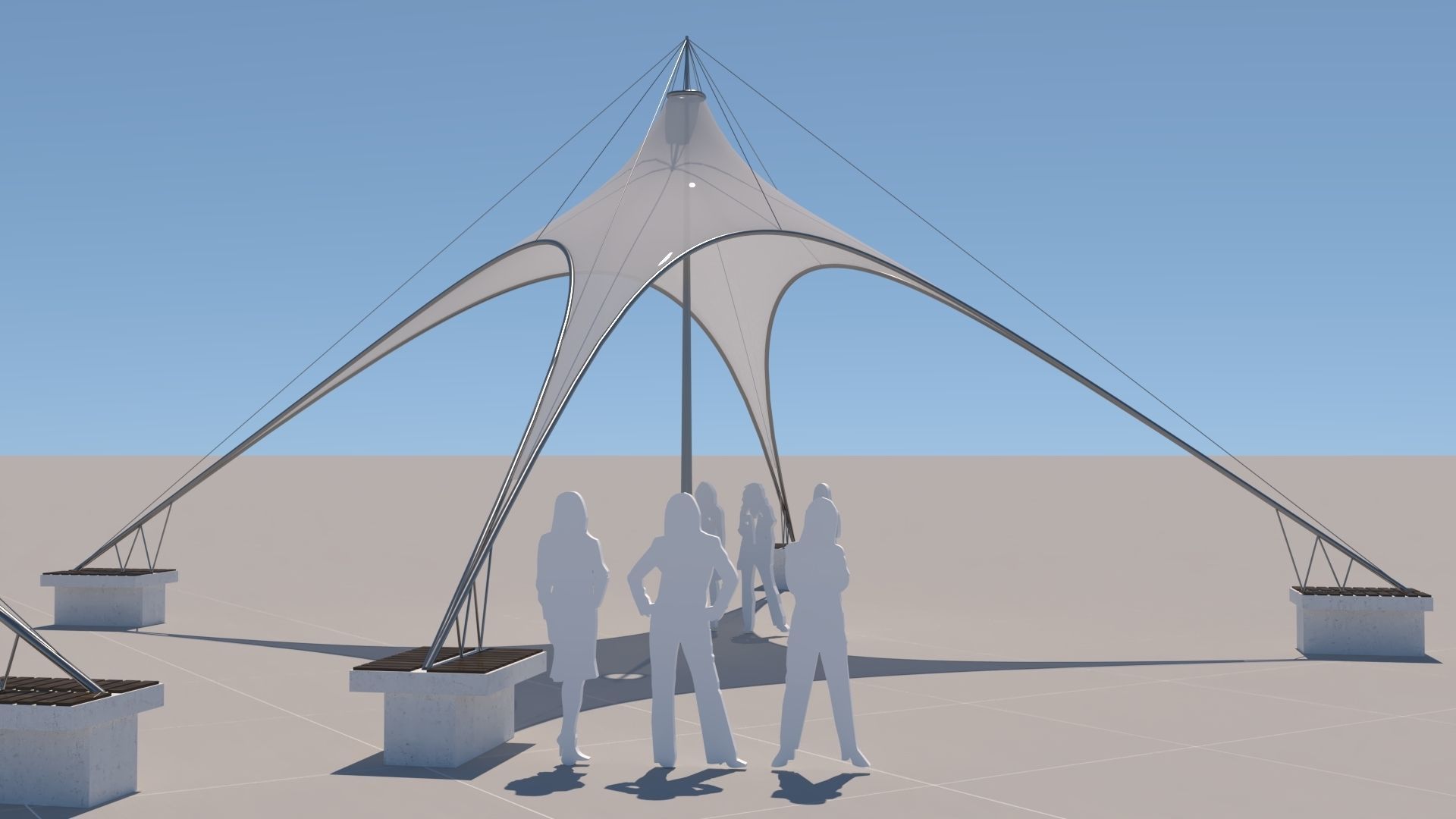 Tensile Fabric Structure -7 3D model_3
