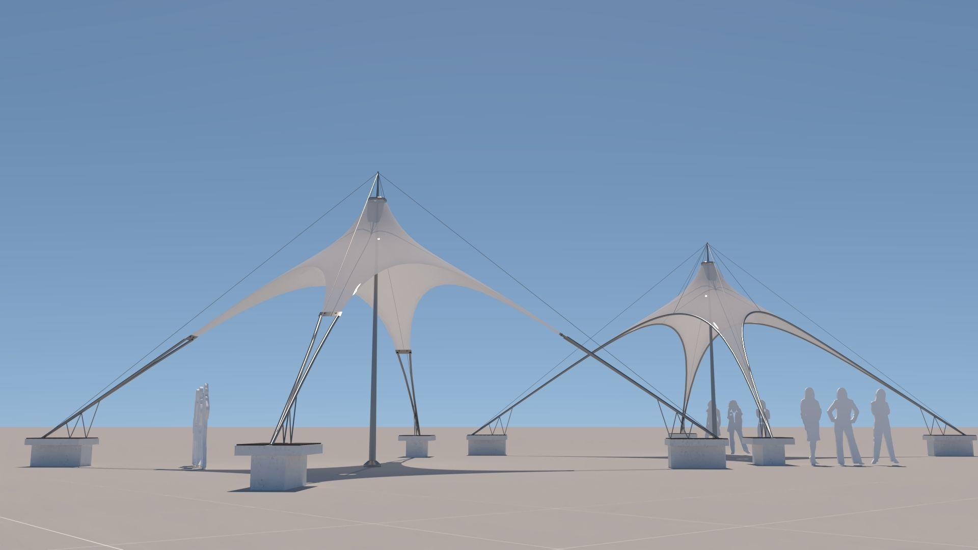 Tensile Fabric Structure -7 3D model_6