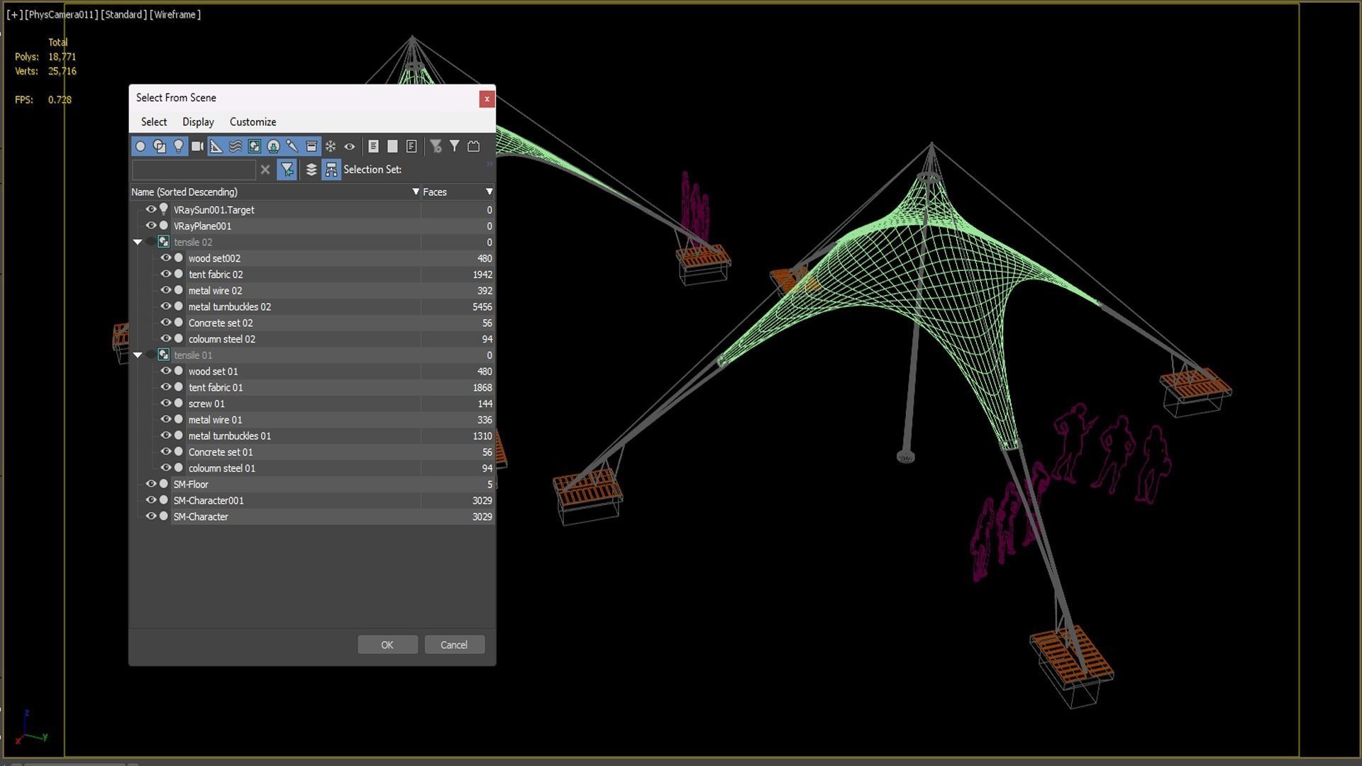 Tensile Fabric Structure -7 3D model_8