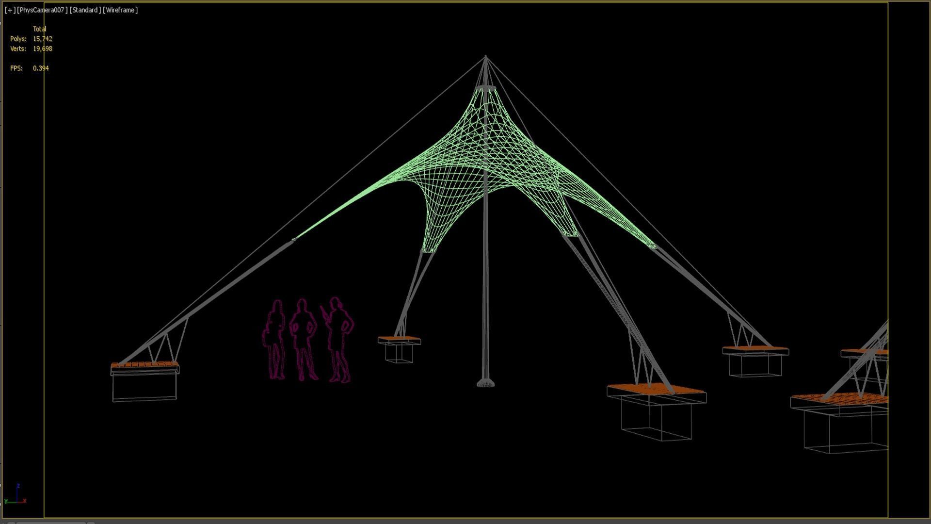 Tensile Fabric Structure -7 3D model_9