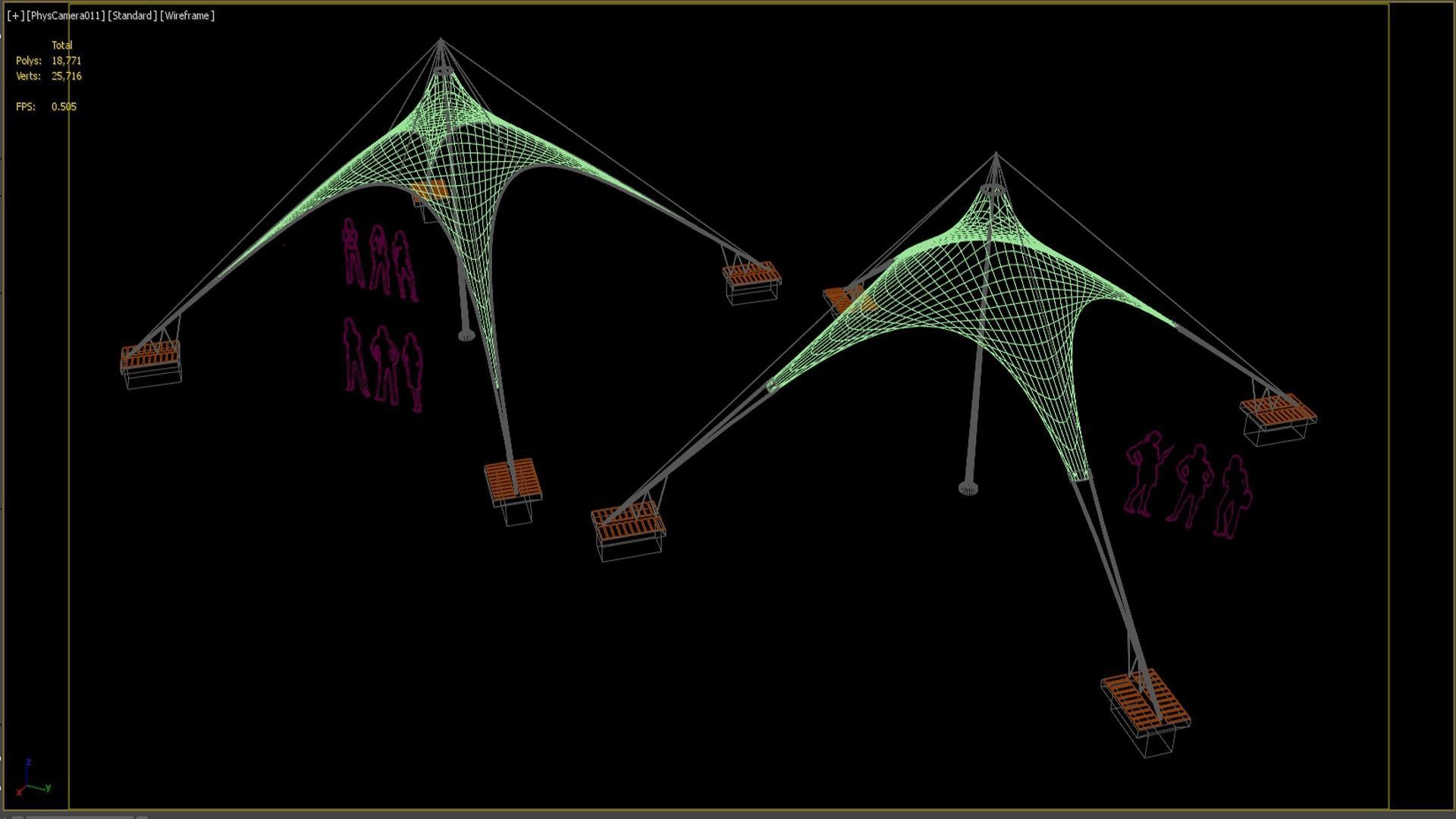 Tensile Fabric Structure -7 3D model_4