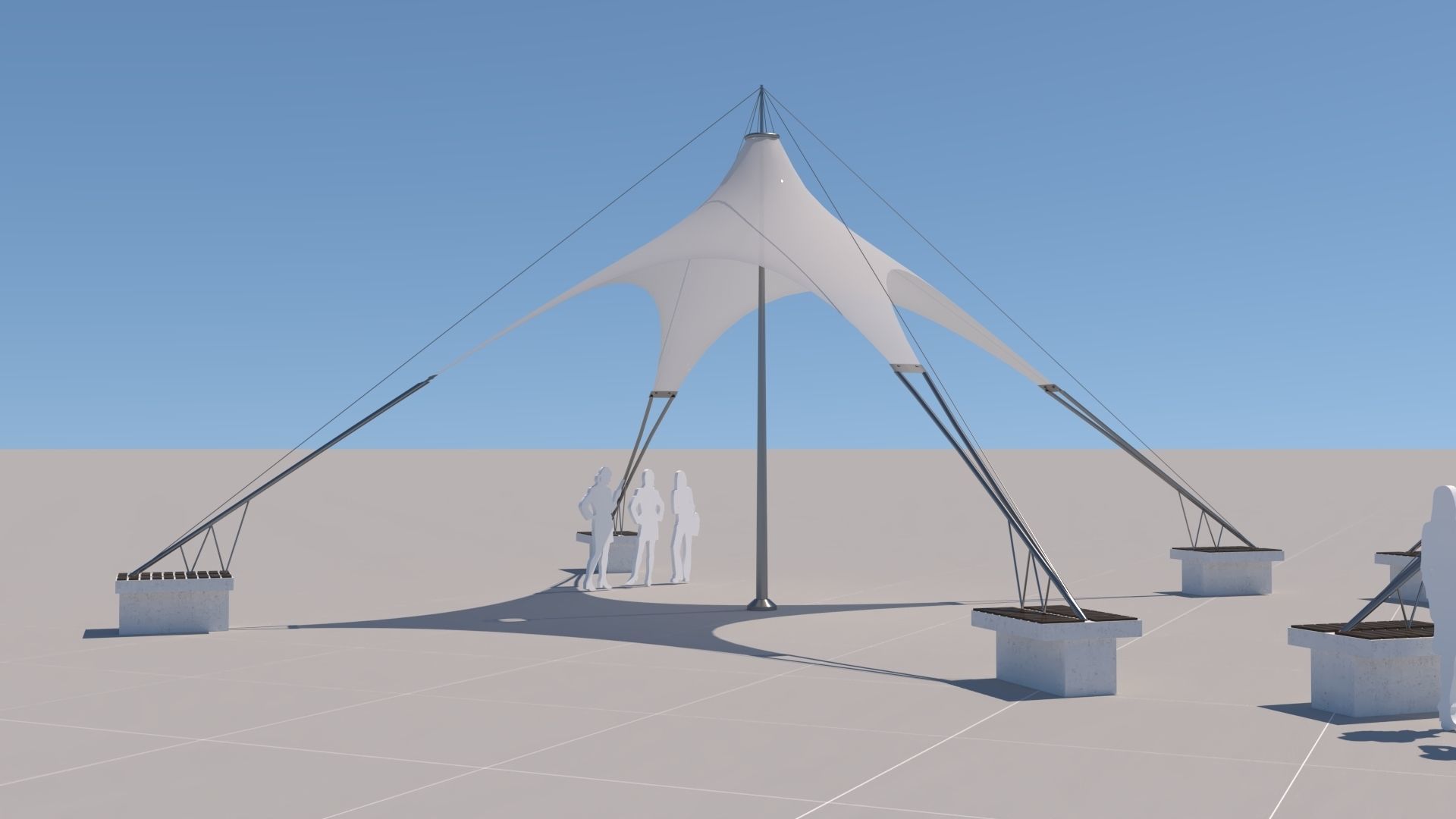 Tensile Fabric Structure -7 3D model_2