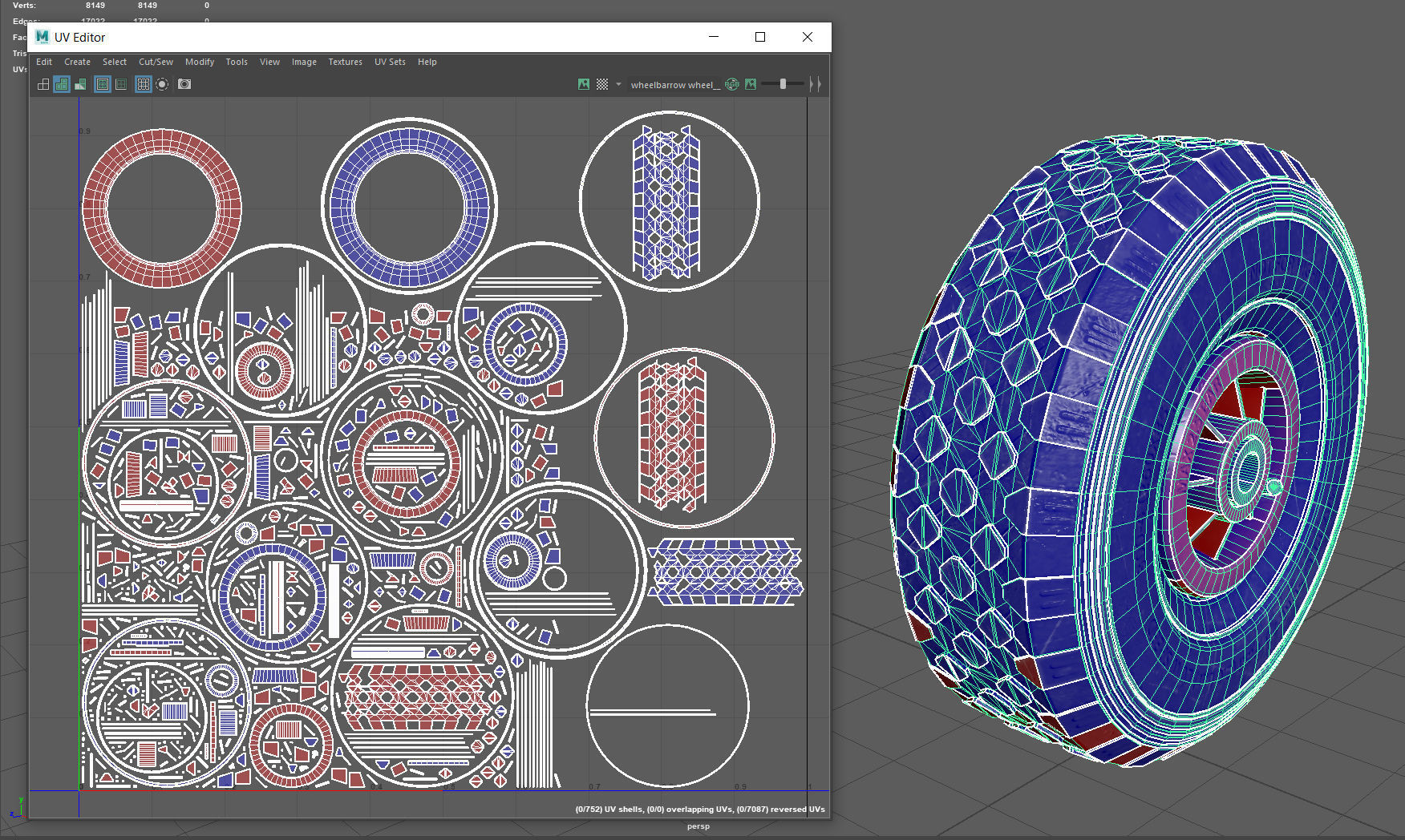 WHEELBARROW WHEEL Low-poly 3D model_13