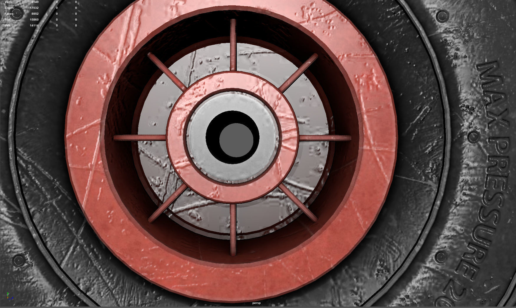 WHEELBARROW WHEEL Low-poly 3D model_15