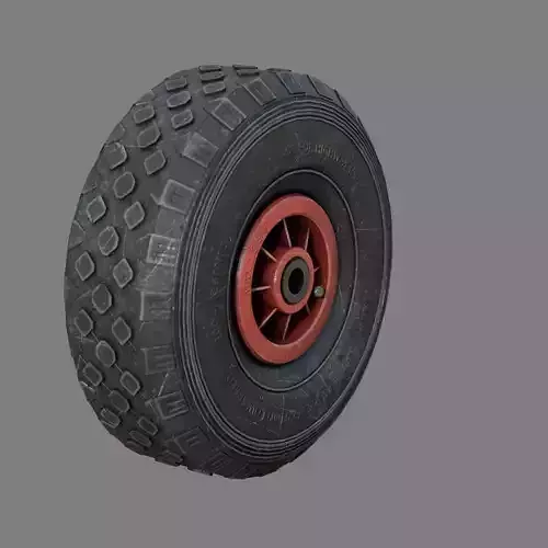 WHEELBARROW WHEEL Low-poly 3D model