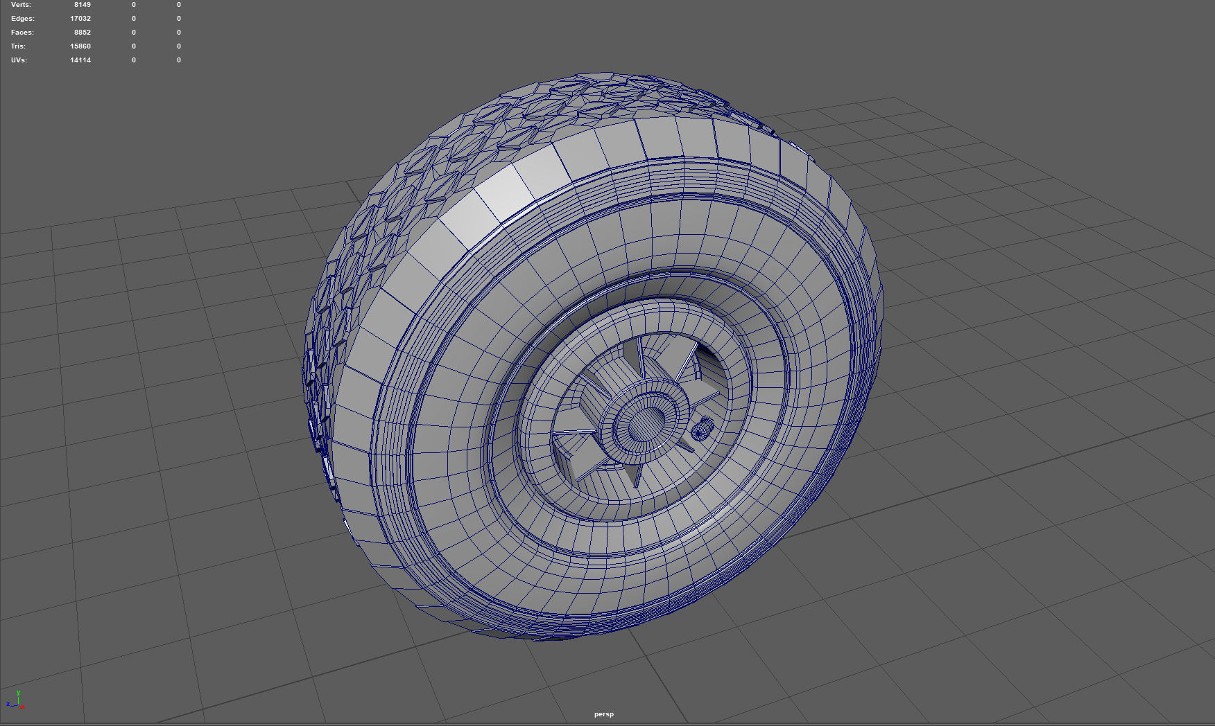 WHEELBARROW WHEEL Low-poly 3D model_9