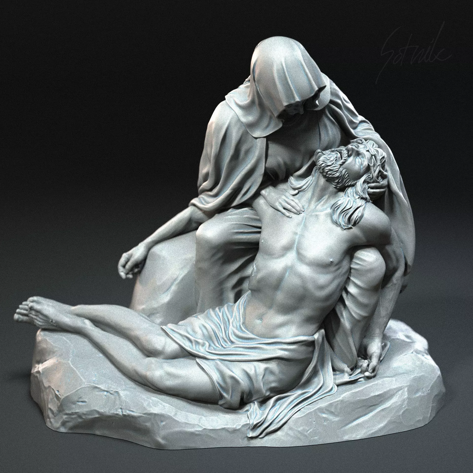 Jesus Sculpture 09 3D print model_0