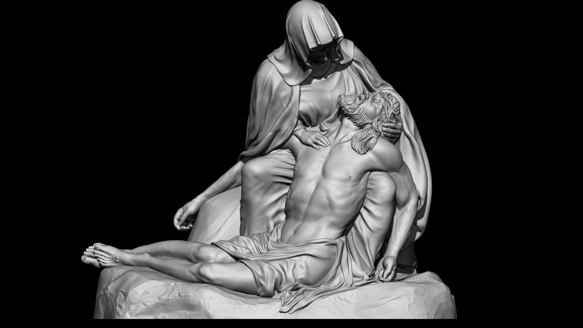 Jesus Sculpture 09 3D print model_8