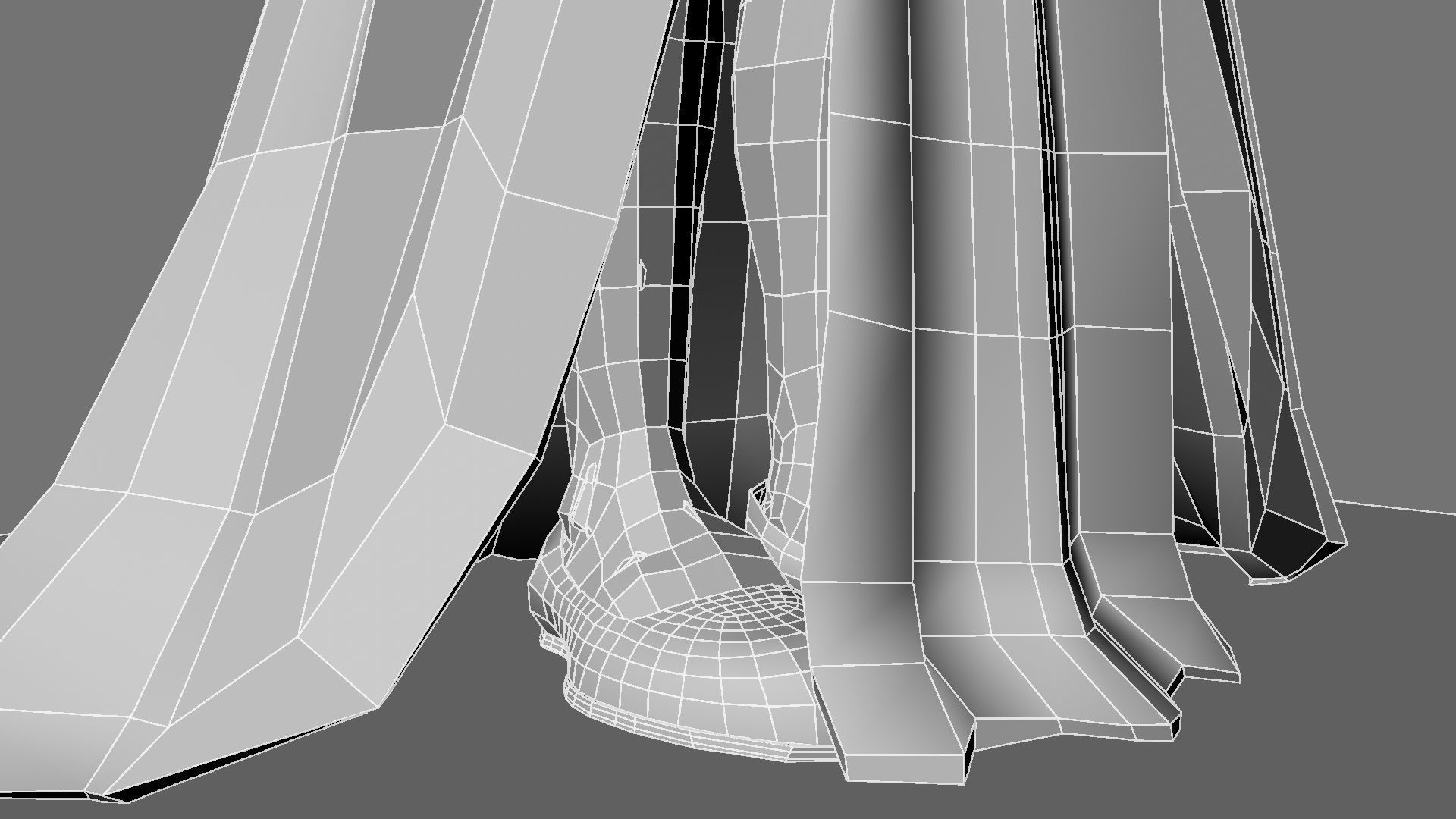 Queen woman in golden dress 3D model_40