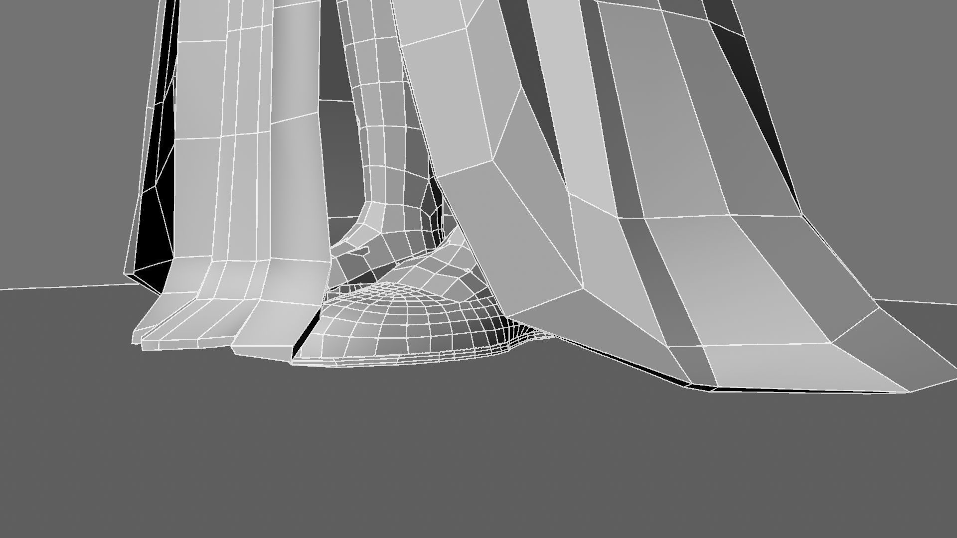 Queen woman in golden dress 3D model_46