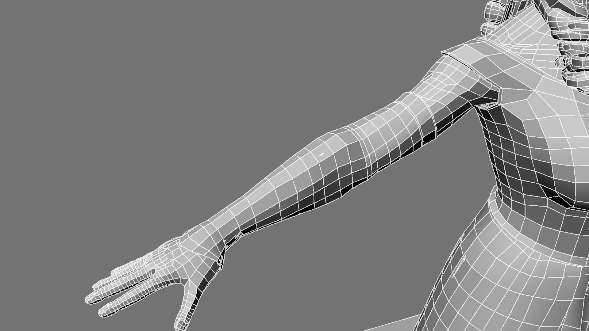 Queen woman in golden dress 3D model_50