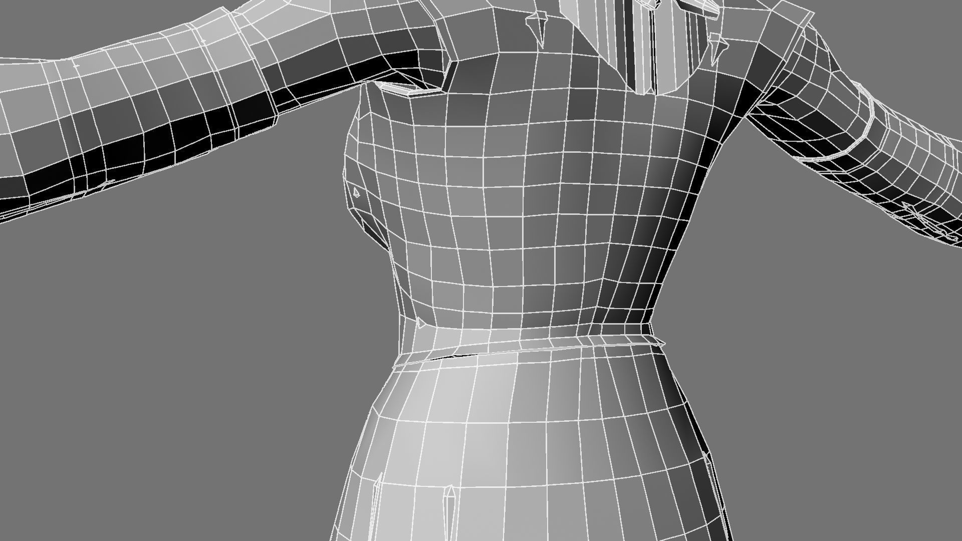 Queen woman in golden dress 3D model_33