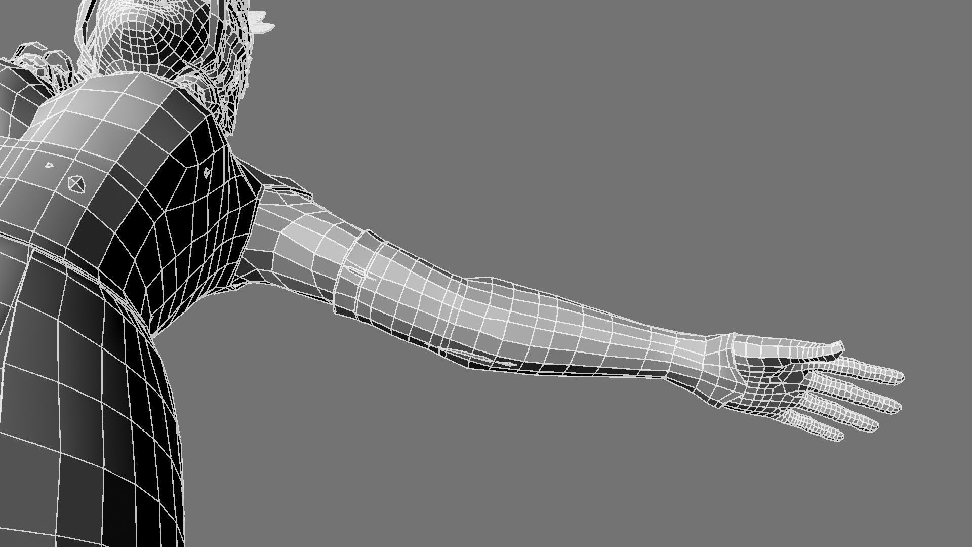 Queen woman in golden dress 3D model_48