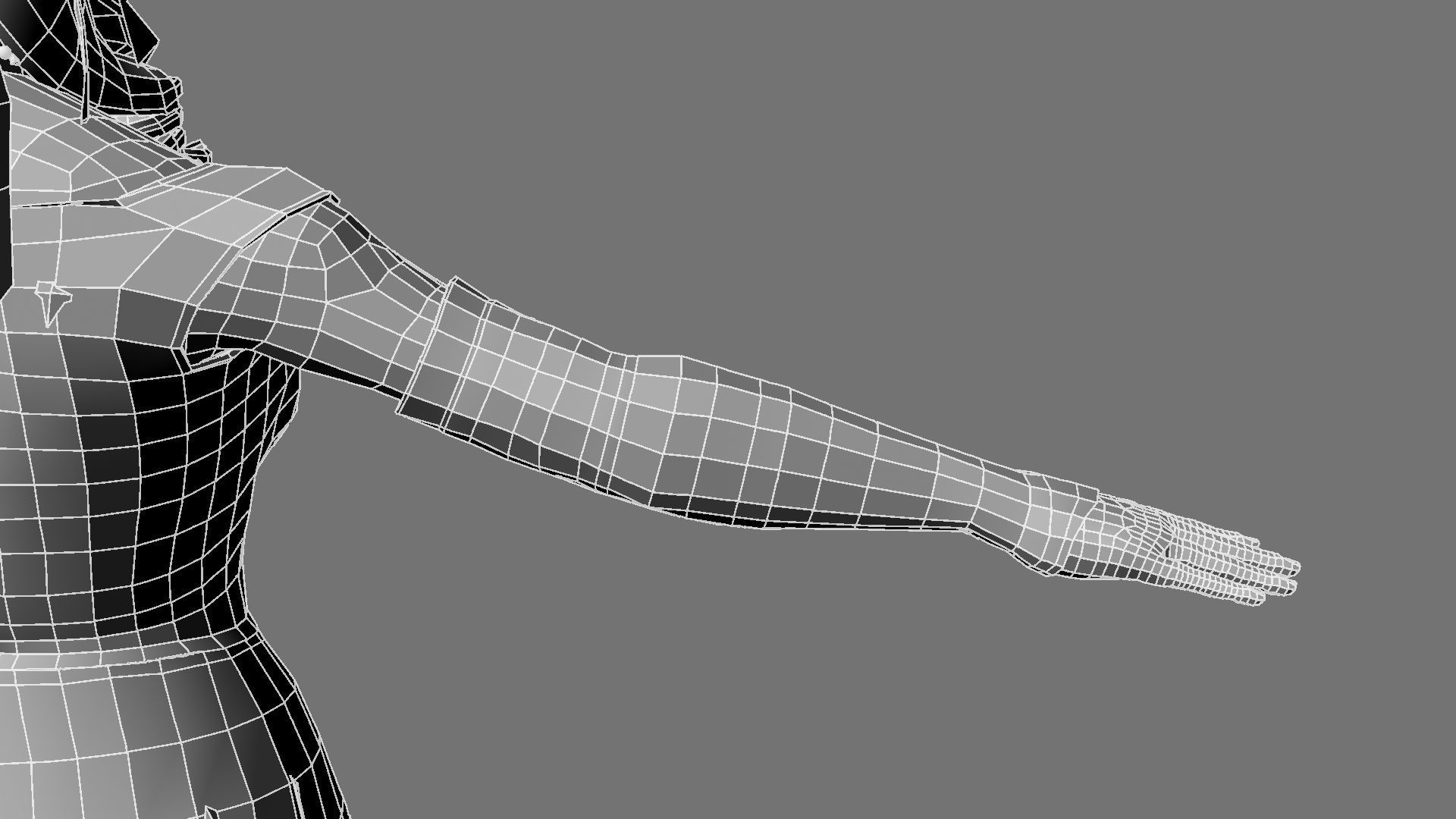 Queen woman in golden dress 3D model_51