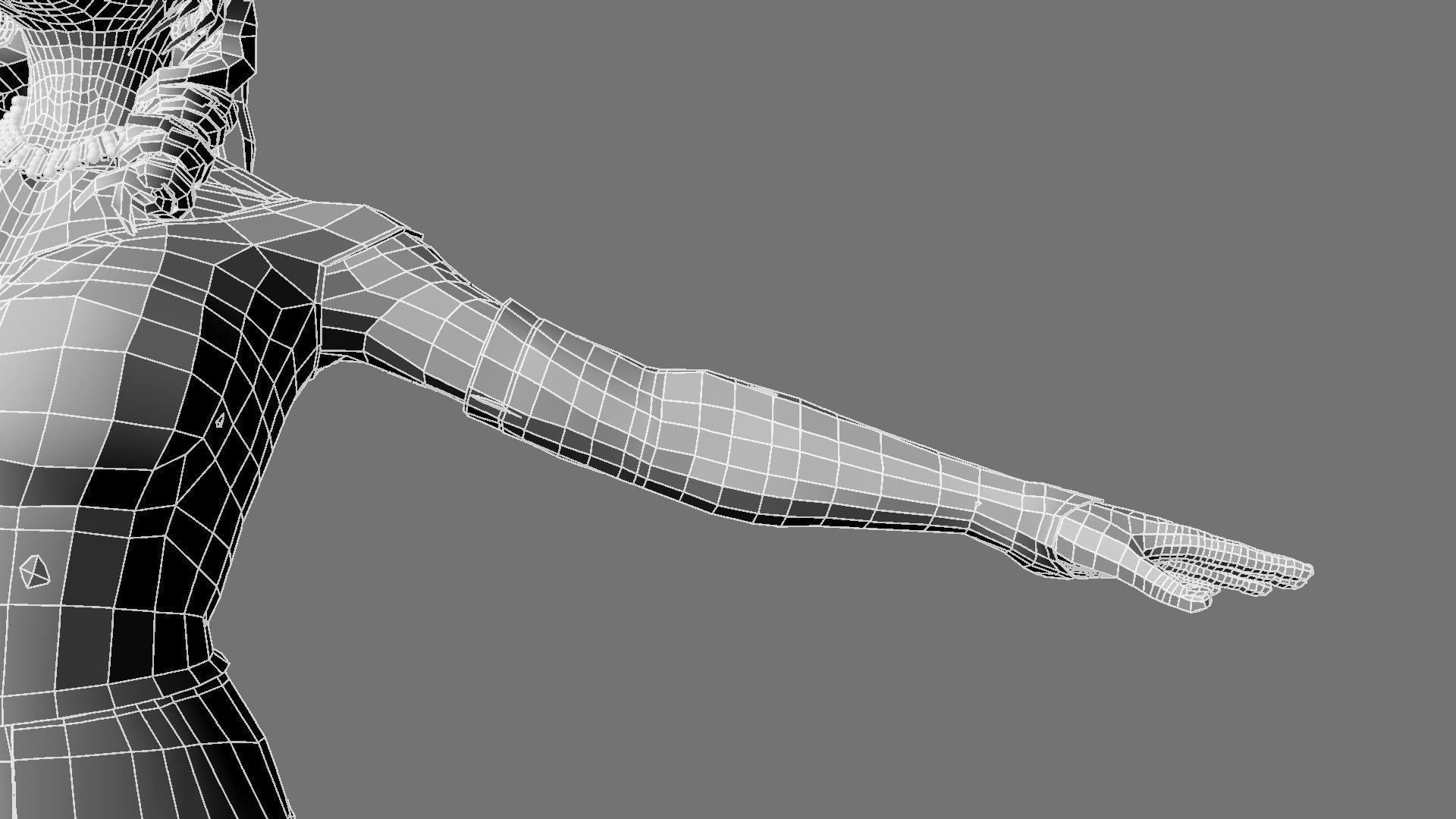 Queen woman in golden dress 3D model_47