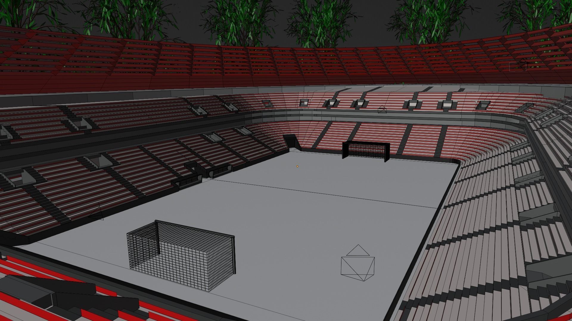 Football Stadium Low-poly 3D model_7