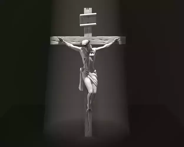 Crucifixion with Jesus Christ 3D print model