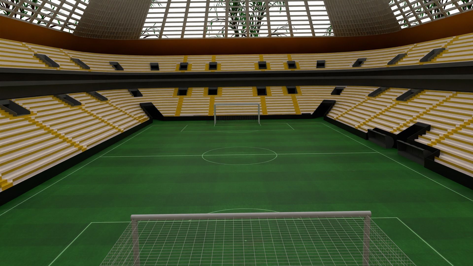 Football Stadium Low-poly 3D model_6