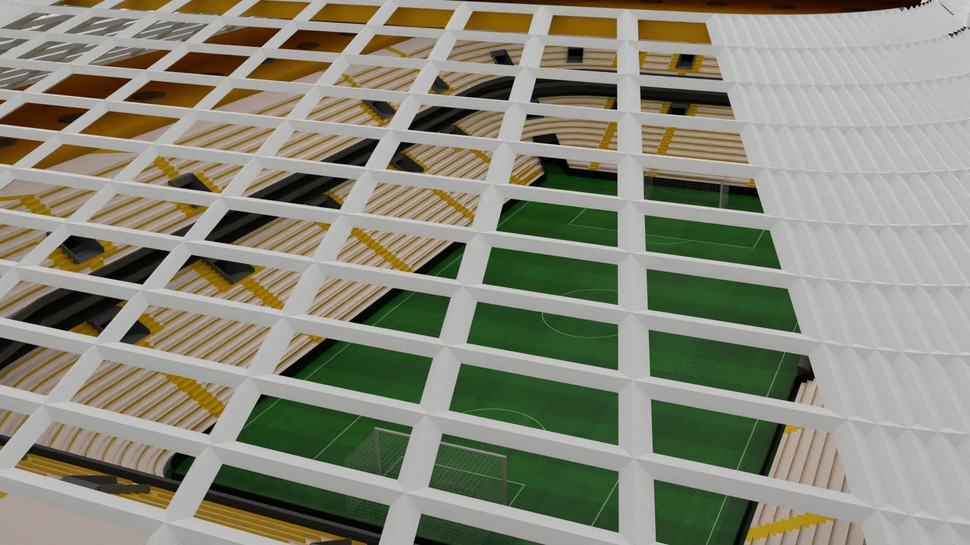 Football Stadium Low-poly 3D model_5