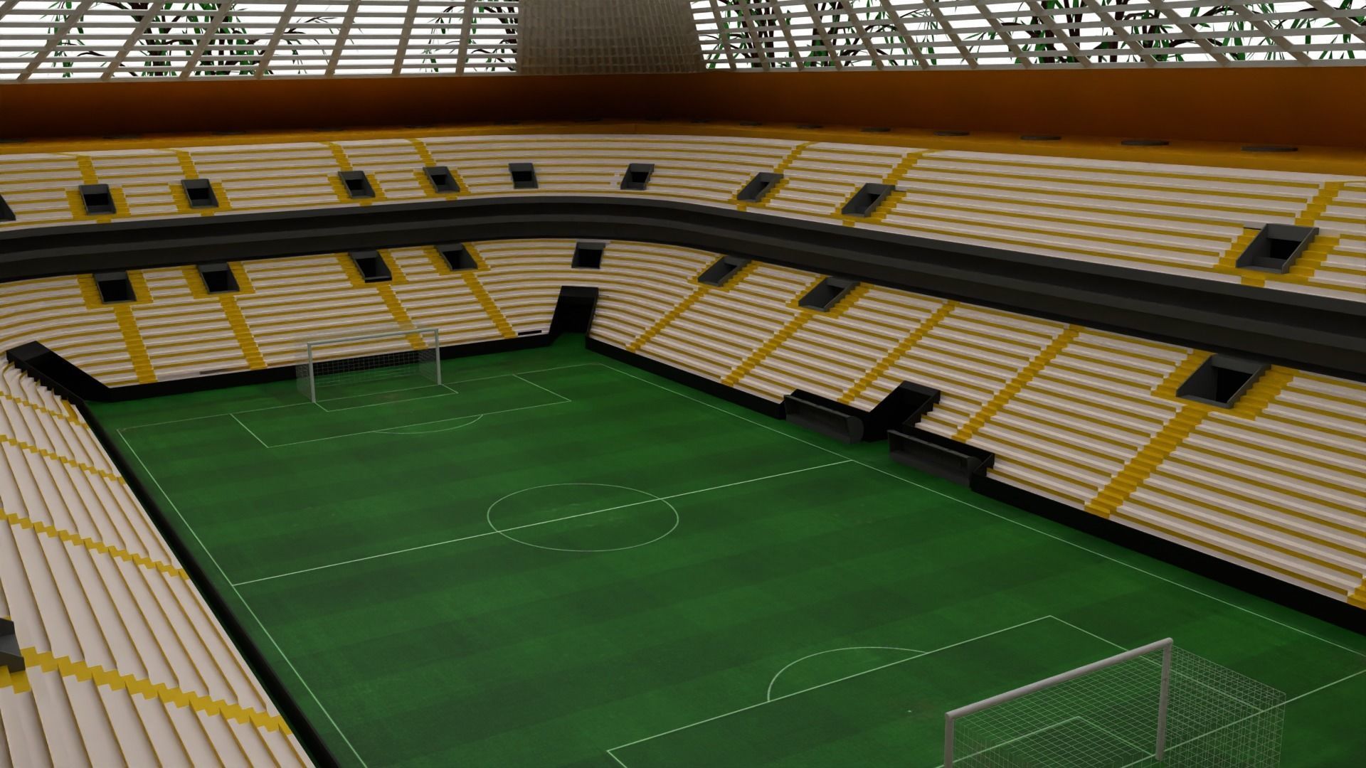Football Stadium Low-poly 3D model_1