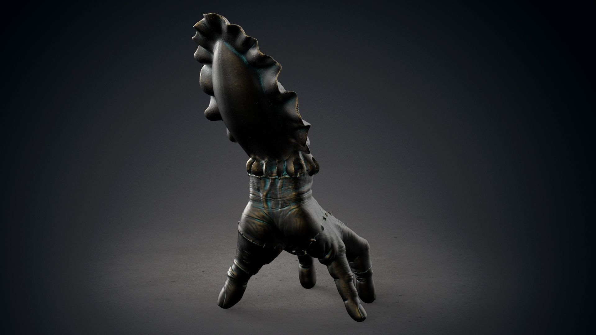 Hand Thing with squid head  unforgettable piece 3D print model_5