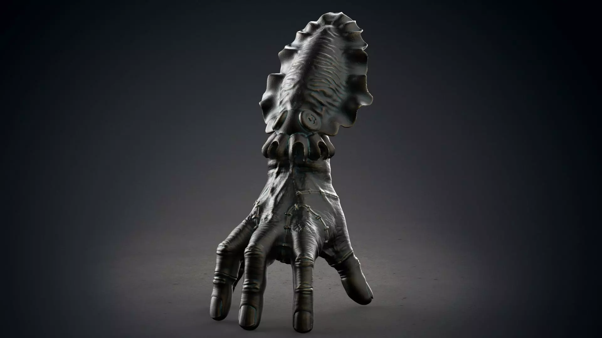 Hand Thing with squid head  unforgettable piece 3D print model_0