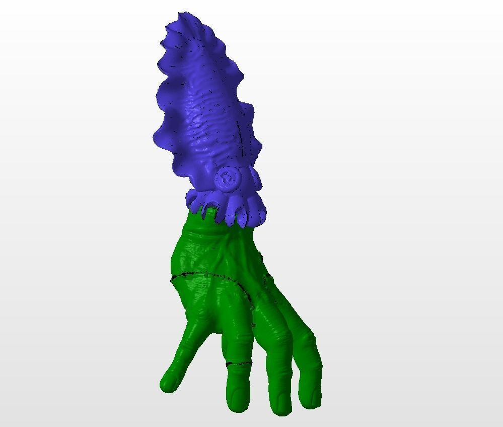 Hand Thing with squid head  unforgettable piece 3D print model_13