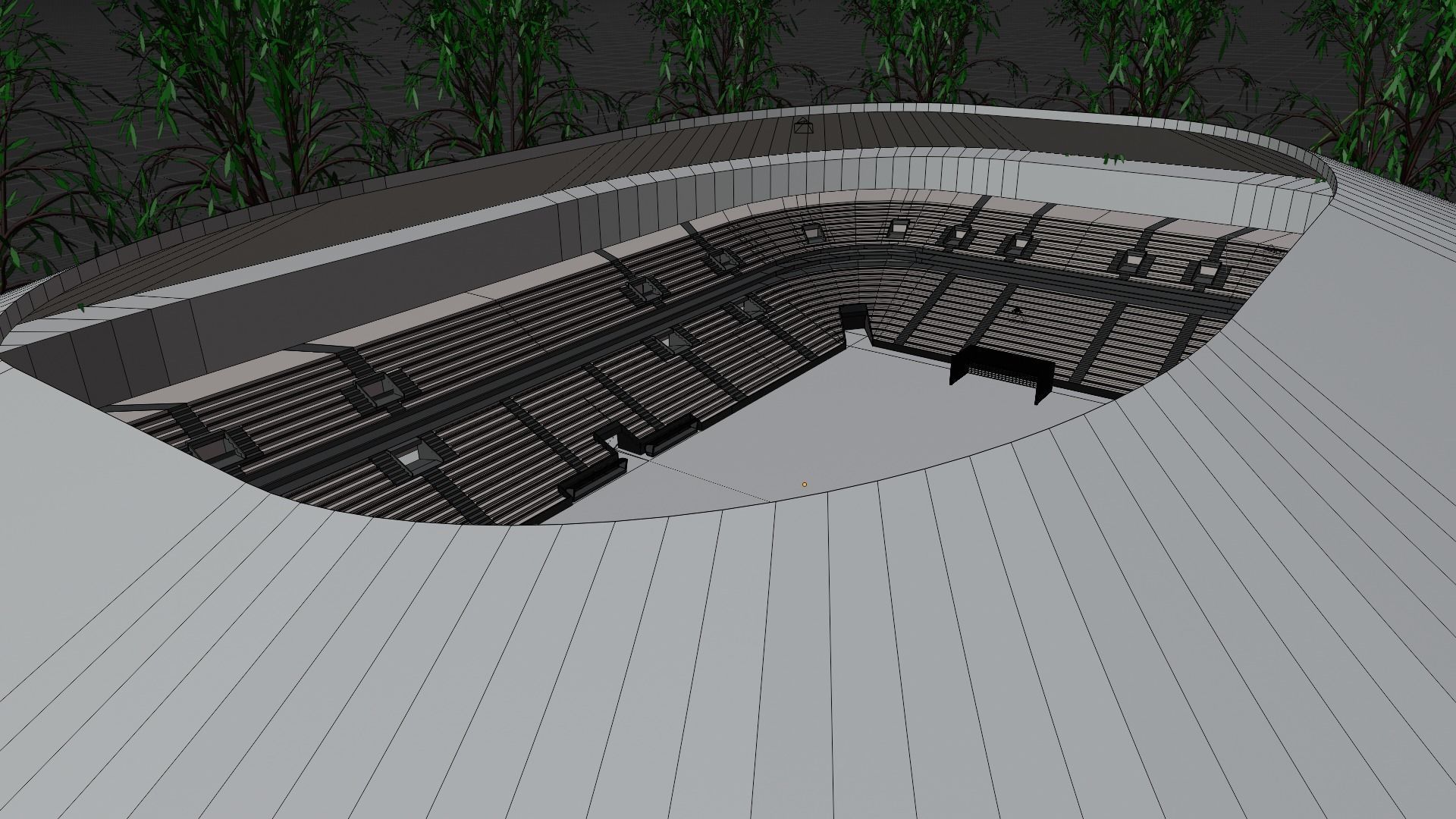 Football Stadium Low-poly 3D model_8