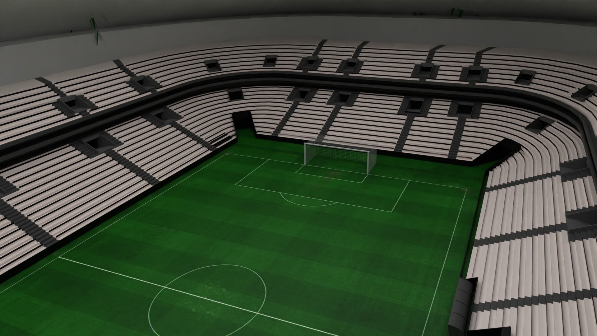 Football Stadium Low-poly 3D model_5