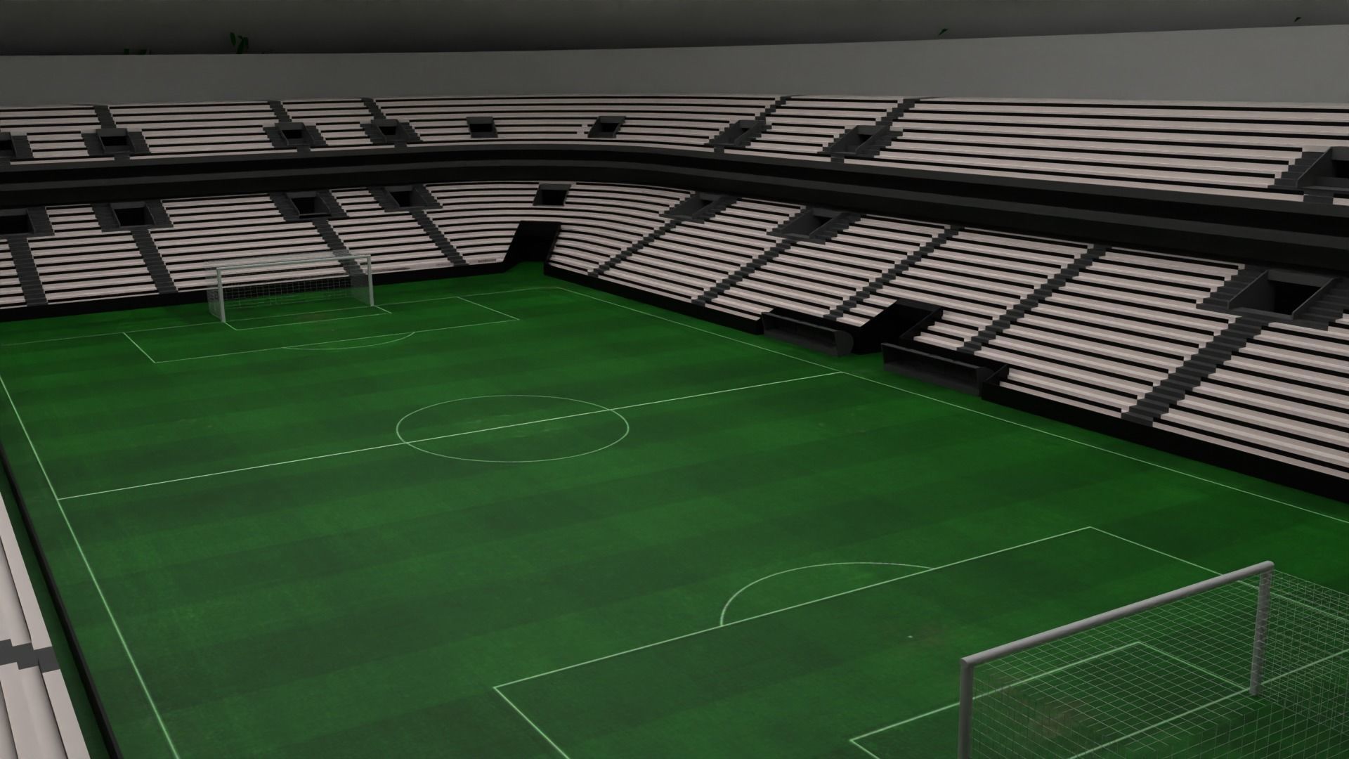 Football Stadium Low-poly 3D model_1