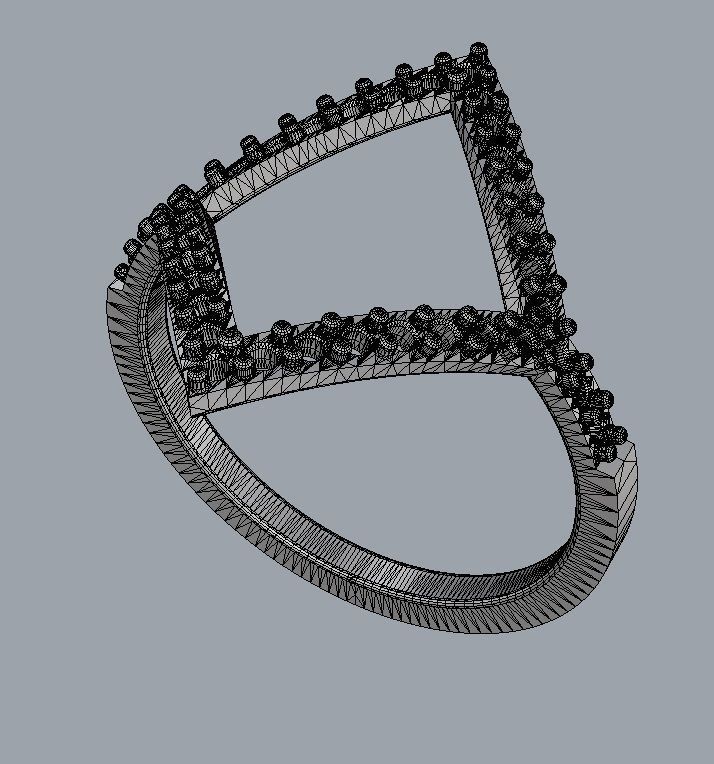 Goemetric Diamond Ring 3D print model_12