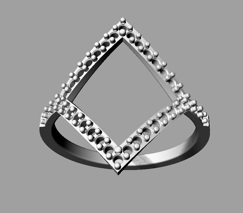 Goemetric Diamond Ring 3D print model_17