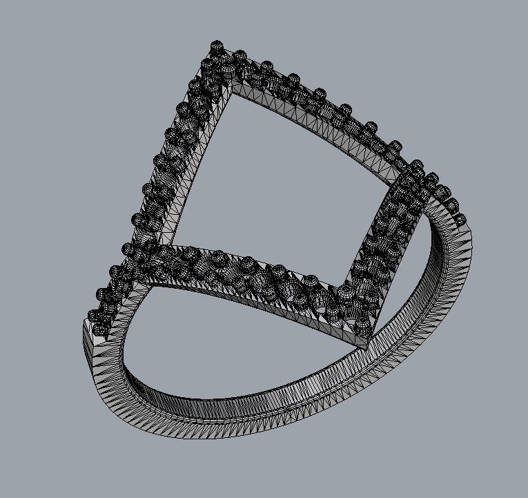 Goemetric Diamond Ring 3D print model_11
