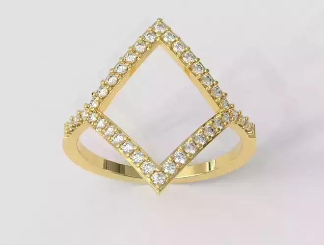 Goemetric Diamond Ring