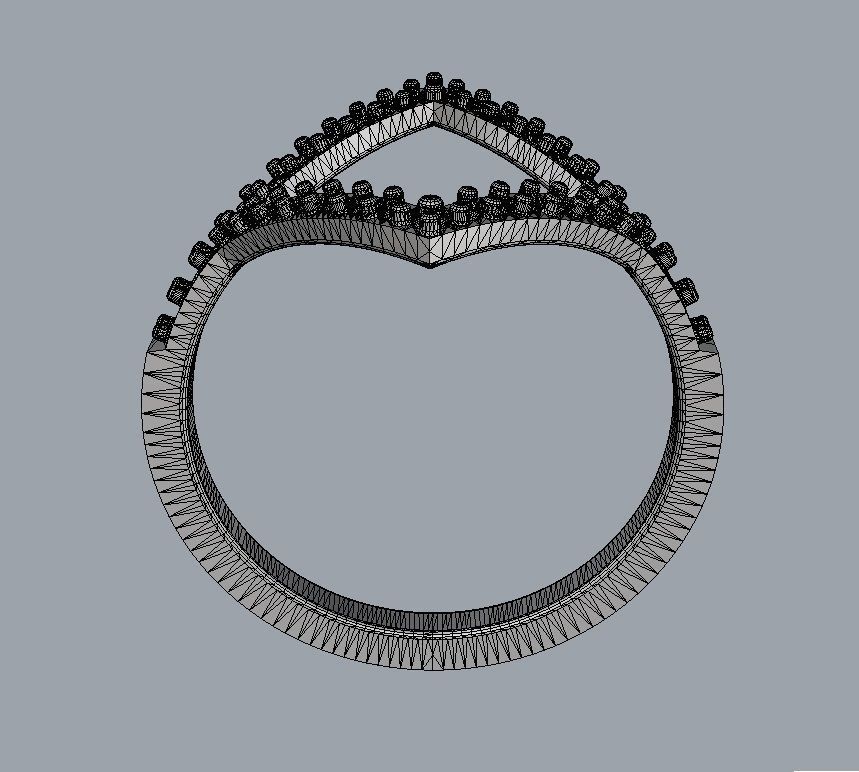 Goemetric Diamond Ring 3D print model_14
