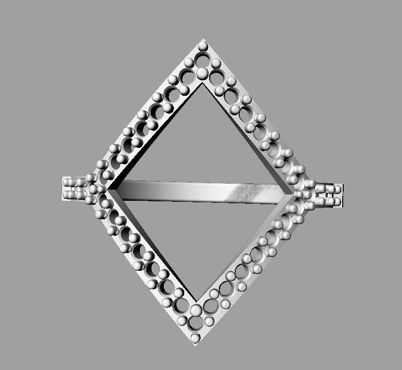 Goemetric Diamond Ring 3D print model_19