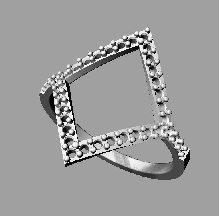 Goemetric Diamond Ring 3D print model_15