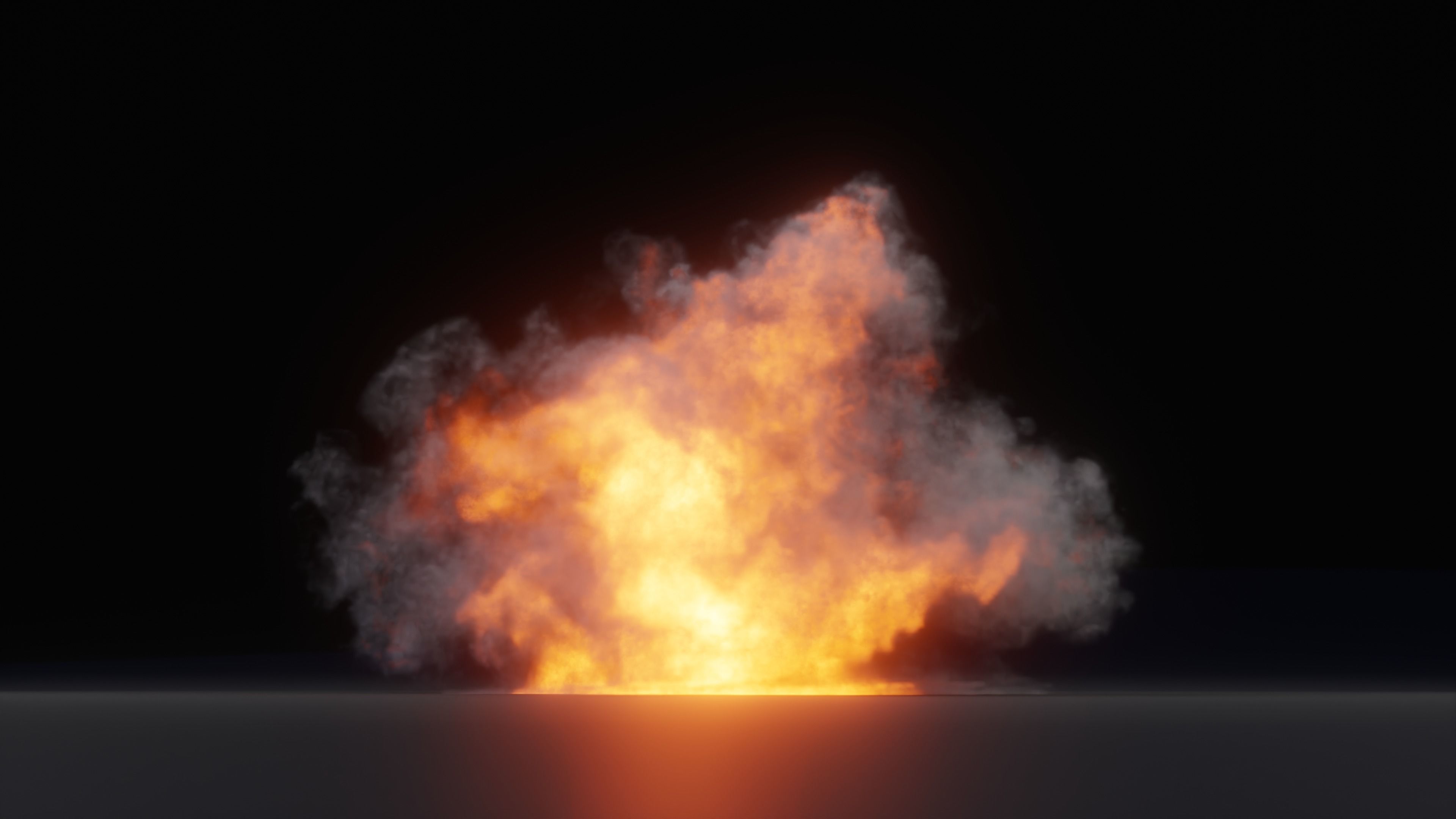 3D Game Ready Explosion exploding fireball Low-poly 3D model_6