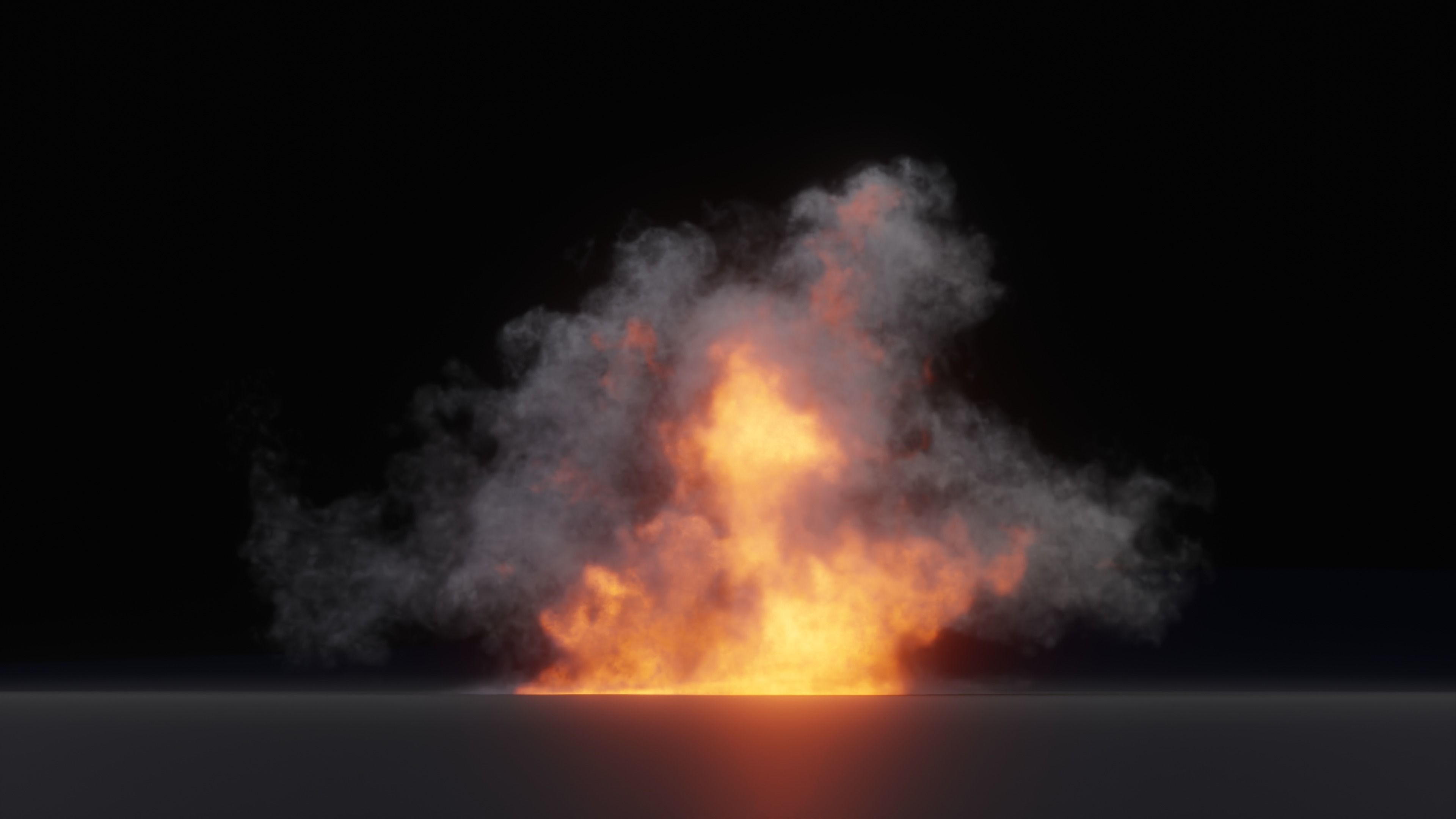 3D Game Ready Explosion exploding fireball Low-poly 3D model_3