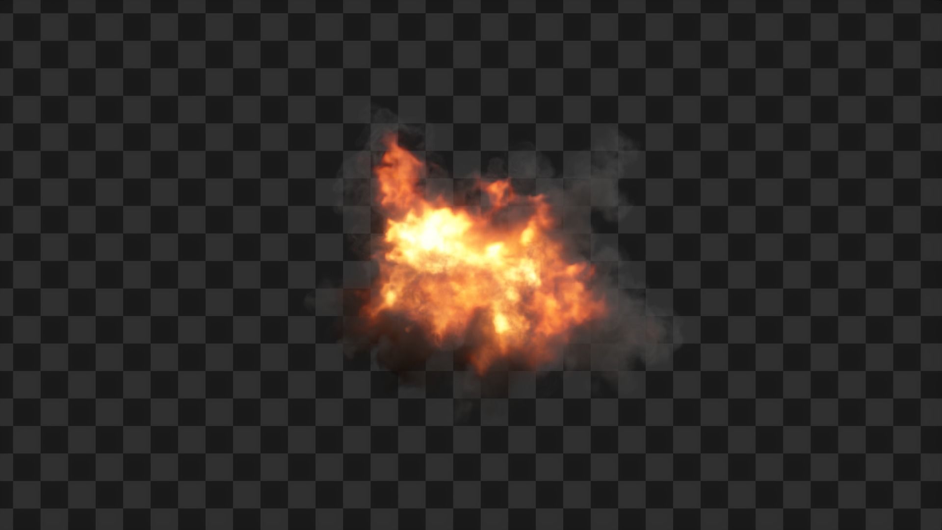 3D Game Ready Explosion exploding fireball Low-poly 3D model_28