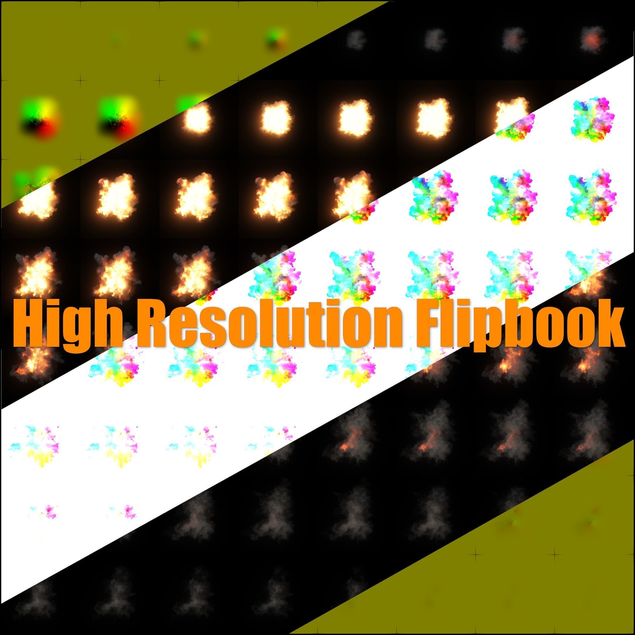 3D Game Ready Explosion exploding fireball Low-poly 3D model_4