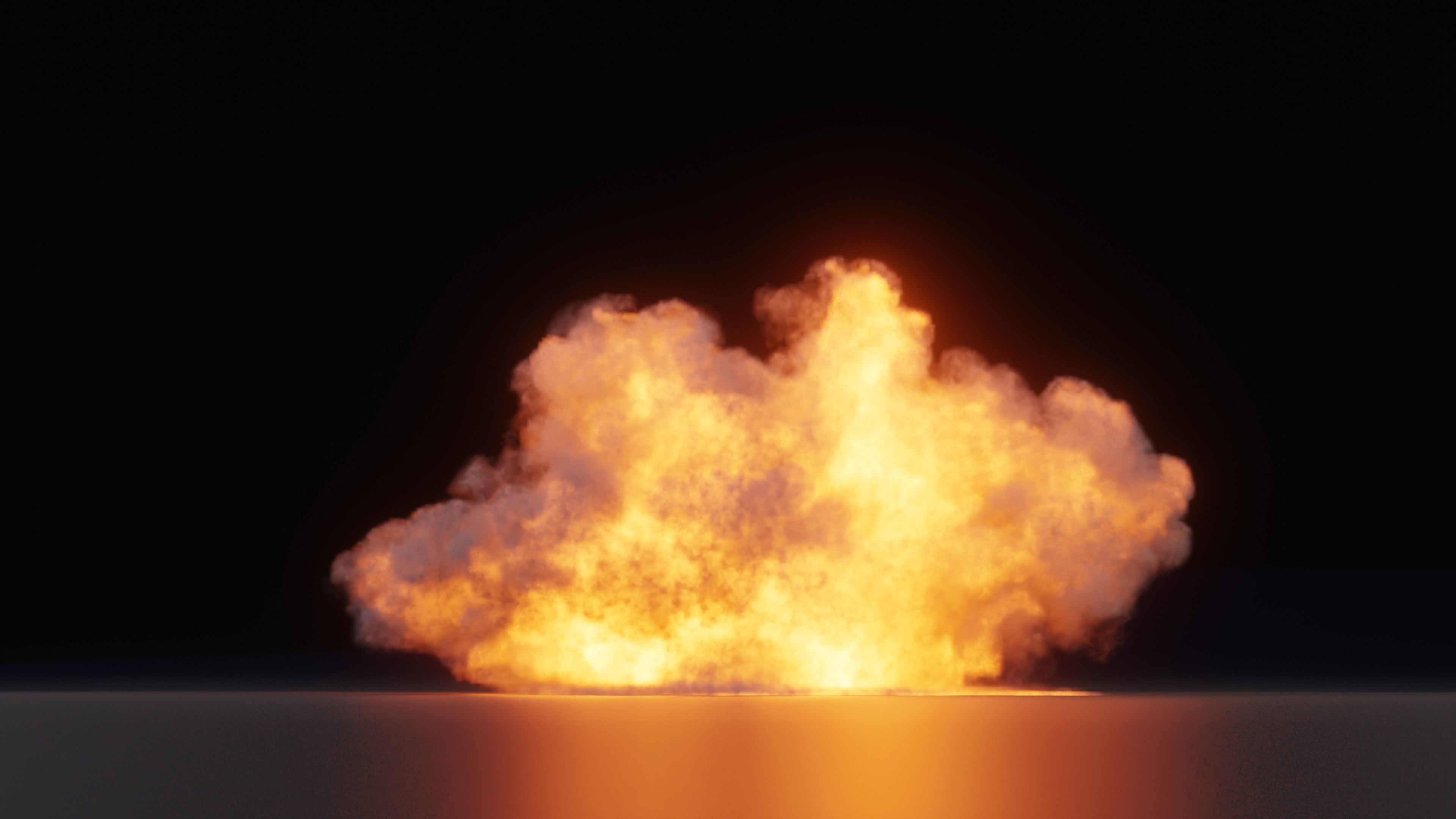 3D Game Ready Explosion exploding fireball Low-poly 3D model_2